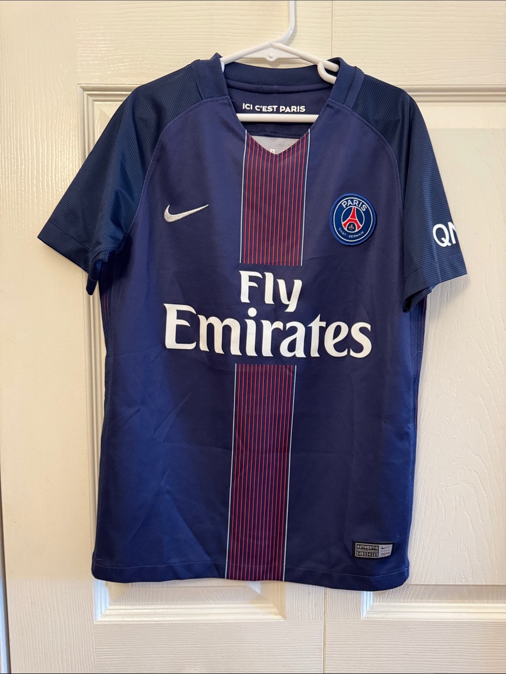Nike Navy Soccer Jersey with White Lettering